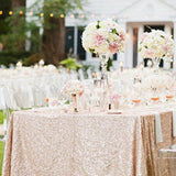 Maxbell Sequin Tablecloth for Wedding Party Banquet Table Cover 130x50cm Champagne - Aladdin Shoppers