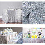 Maxbell Sequin Tablecloth for Wedding Party Banquet Table Cover 130x50cm Silver - Aladdin Shoppers