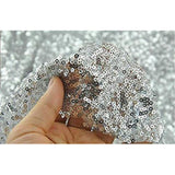 Maxbell Sequin Tablecloth for Wedding Party Banquet Table Cover 130x50cm Silver - Aladdin Shoppers