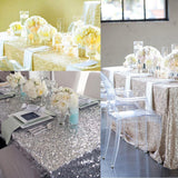 Maxbell Sequin Tablecloth for Wedding Party Banquet Table Cover 130x50cm Silver - Aladdin Shoppers