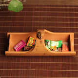 Maxbell Ship Type Handmade Natural Garden Fruit Basket Bamboo Basket Tray Wooden #1 - Aladdin Shoppers