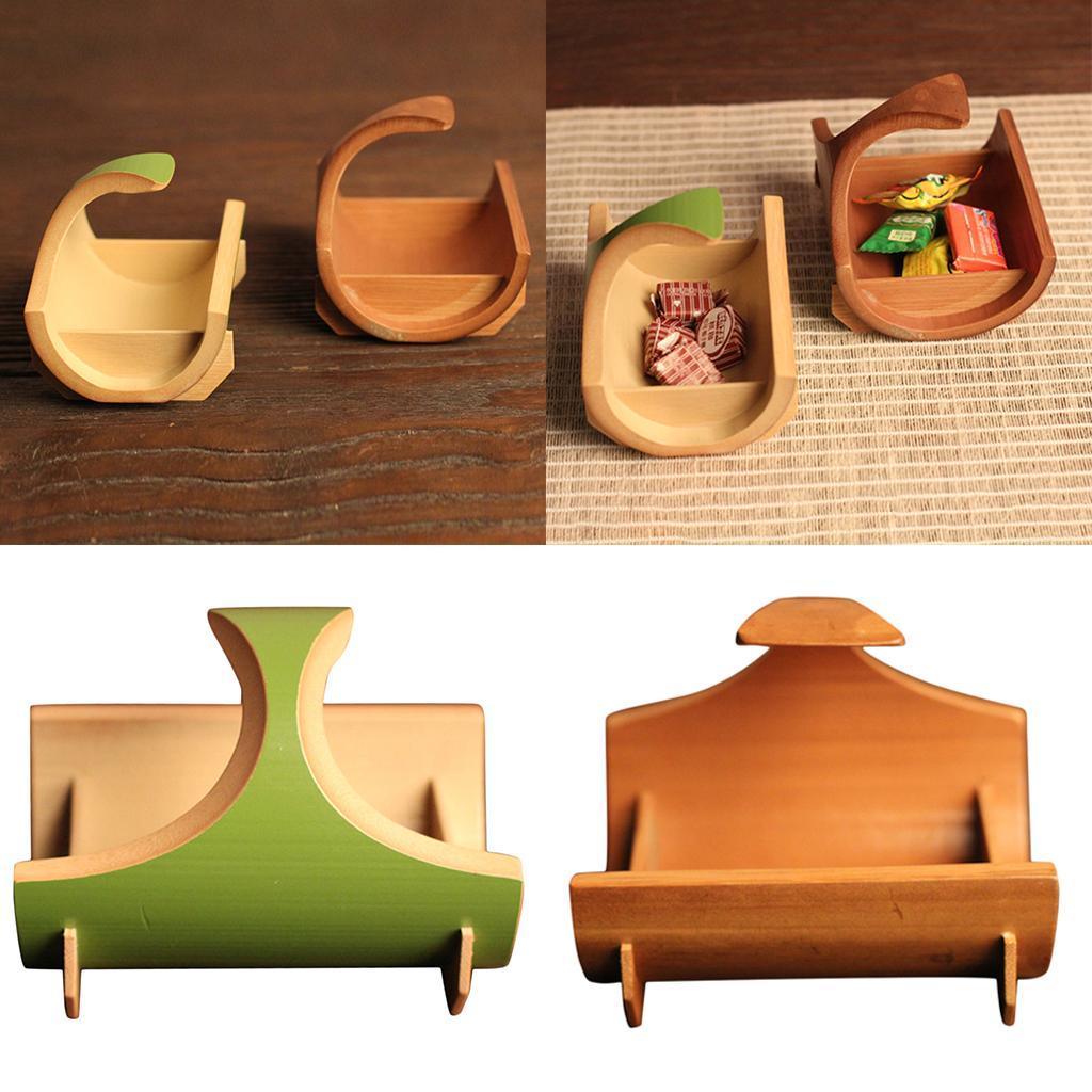 Maxbell Ship Type Handmade Natural Garden Fruit Basket Bamboo Basket Tray Wooden #2 - Aladdin Shoppers