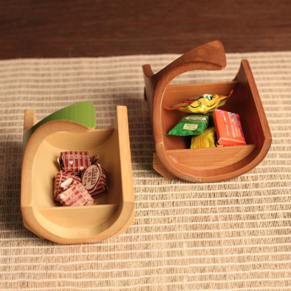 Maxbell Ship Type Handmade Natural Garden Fruit Basket Bamboo Basket Tray Wooden #2 - Aladdin Shoppers