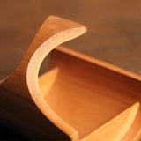 Maxbell Ship Type Handmade Natural Garden Fruit Basket Bamboo Basket Tray Wooden #2 - Aladdin Shoppers