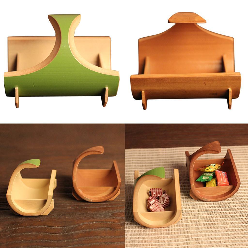 Maxbell Ship Type Handmade Natural Garden Fruit Basket Bamboo Basket Tray Wooden #2 - Aladdin Shoppers