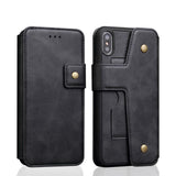 Maxbell Shockproof Multifunctional Wallet Phone Case for Apple iPhone XS MAX Black - Aladdin Shoppers