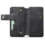 Maxbell Shockproof Multifunctional Wallet Phone Case for Apple iPhone XS MAX Black - Aladdin Shoppers