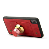 Maxbell Shockproof Multifunctional Wallet Phone Case for Apple iPhone XS MAX Red - Aladdin Shoppers