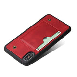 Maxbell Shockproof Multifunctional Wallet Phone Case for Apple iPhone XS MAX Red - Aladdin Shoppers