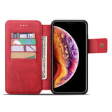 Maxbell Shockproof Multifunctional Wallet Phone Case for Apple iPhone XS MAX Red - Aladdin Shoppers