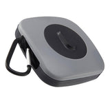 Maxbell Shopping Folding Rotatable Portable Nylon Storage Bag Gray stripe button - Aladdin Shoppers