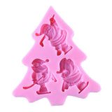 Maxbell Silicone Christmas Skiing Santa Mold for Fondant Cake Making Baking Tool - Aladdin Shoppers