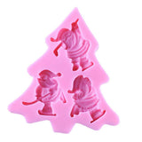 Maxbell Silicone Christmas Skiing Santa Mold for Fondant Cake Making Baking Tool - Aladdin Shoppers