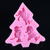 Maxbell Silicone Christmas Skiing Santa Mold for Fondant Cake Making Baking Tool - Aladdin Shoppers
