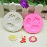 Maxbell Silicone Christmas Snowflake Mold Chocolate Fondant Cake Baking Tool White - Aladdin Shoppers