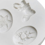 Maxbell Silicone Christmas Snowflake Mold Chocolate Fondant Cake Baking Tool White - Aladdin Shoppers
