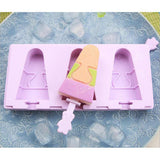 Maxbell Silicone Ice Pop Popsicle Mold Maker Frozen Dessert Treats DIY 3 Hole 1 - Aladdin Shoppers