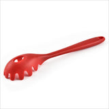 Maxbell Silicone Pasta Fork Spaghetti Spoon Server Tongs Noodles Fork Red 1 - Aladdin Shoppers