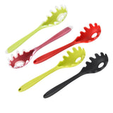 Maxbell Silicone Pasta Fork Spaghetti Spoon Server Tongs Noodles Fork Red 1 - Aladdin Shoppers