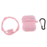Maxbell Silicone Protective Case with Anti-Lost Strap & Hook for Apple AirPods Pink - Aladdin Shoppers