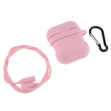 Maxbell Silicone Protective Case with Anti-Lost Strap & Hook for Apple AirPods Pink - Aladdin Shoppers