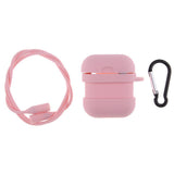 Maxbell Silicone Protective Case with Anti-Lost Strap & Hook for Apple AirPods Pink - Aladdin Shoppers