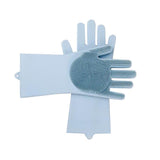 Maxbell Silicone Rubber Dish Washing Gloves Scrubber Cleaning Brush Green - Aladdin Shoppers