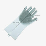 Maxbell Silicone Rubber Dish Washing Gloves Scrubber Cleaning Brush Green - Aladdin Shoppers