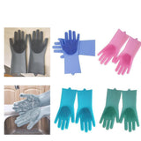 Maxbell Silicone Rubber Dish Washing Gloves Scrubber Cleaning Brush Green - Aladdin Shoppers