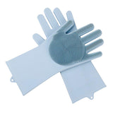 Maxbell Silicone Rubber Dish Washing Gloves Scrubber Cleaning Brush Green - Aladdin Shoppers