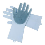 Maxbell Silicone Rubber Dish Washing Gloves Scrubber Cleaning Brush Green - Aladdin Shoppers