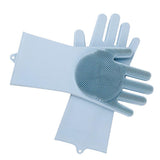 Maxbell Silicone Rubber Dish Washing Gloves Scrubber Cleaning Brush Green - Aladdin Shoppers