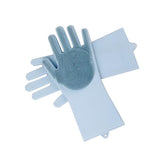 Maxbell Silicone Rubber Dish Washing Gloves Scrubber Cleaning Brush Green - Aladdin Shoppers