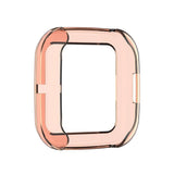 Maxbell Silicone Shockproof Screen Protector Case Cover For Fitbit Versa2 Transparent orange - Aladdin Shoppers