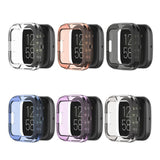Maxbell Silicone Shockproof Screen Protector Case Cover For Fitbit Versa2 Transparent orange - Aladdin Shoppers