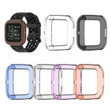 Maxbell Silicone Shockproof Screen Protector Case Cover For Fitbit Versa2 Transparent orange - Aladdin Shoppers