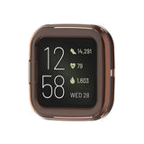 Maxbell Silicone Shockproof Screen Protector Case Cover For Fitbit Versa2 Transparent orange - Aladdin Shoppers