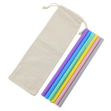 Maxbell Silicone Straws Bent Stainless Steel Metal Cocktail Drinking Mixing Straw Straight - Aladdin Shoppers