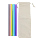Maxbell Silicone Straws Bent Stainless Steel Metal Cocktail Drinking Mixing Straw Straight - Aladdin Shoppers