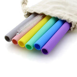 Maxbell Silicone Straws Bent Stainless Steel Metal Cocktail Drinking Mixing Straw Straight - Aladdin Shoppers
