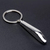 Maxbell Silver 3D Train Shaped Pendant Keychain Key Ring Key Holder for Home Keys - Aladdin Shoppers