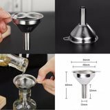Maxbell Silver Mini Steel Funnels For Perfume Liquid Oil Filling Empty Bottle 5.6cm - Aladdin Shoppers