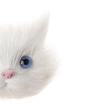 Maxbell Simulation Cat Head Cute Animal Model Plastic White Cat Brooch DIY Accessory Birthday Gift - Aladdin Shoppers