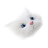 Maxbell Simulation Cat Head Cute Animal Model Plastic White Cat Brooch DIY Accessory Birthday Gift - Aladdin Shoppers