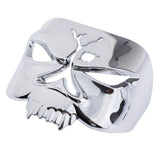 Maxbell SKULL ZOMBIE COVER FOR HARLEY 73-18 REAR FENDER TAILLIGHT 9024 9009 Silver - Aladdin Shoppers