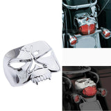Maxbell SKULL ZOMBIE COVER FOR HARLEY 73-18 REAR FENDER TAILLIGHT 9024 9009 Silver - Aladdin Shoppers