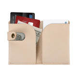 Maxbell Slim Credit Card Holder Faux Leather Wallet Coin Pocket Money Bag Beige Left - Aladdin Shoppers