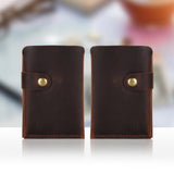 Maxbell Slim Credit Card Holder Faux Leather Wallet Coin Pocket Money Bag Brown Left - Aladdin Shoppers