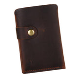 Maxbell Slim Credit Card Holder Faux Leather Wallet Coin Pocket Money Bag Brown Left - Aladdin Shoppers