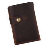 Maxbell Slim Credit Card Holder Faux Leather Wallet Coin Pocket Money Bag Brown Left - Aladdin Shoppers